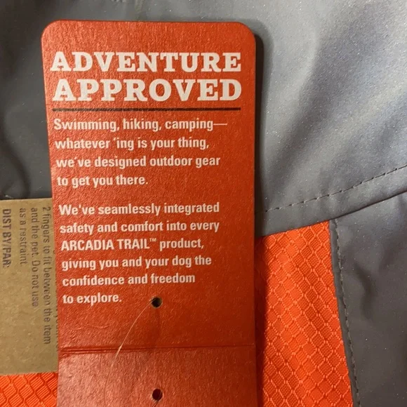 High visability orange and gray dog raincoat. NWT great for hiking and camping - Picture 6 of 13